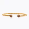 Caroline Svedbom Mini Twisted Armband/ ReCreated Light Smoked Topaz - Guld