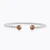 Caroline Svedbom Mini Twisted Armband/ ReCreated Light Smoked Topaz - Rhodium