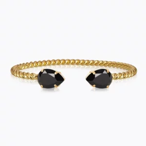 Caroline Svedbom Mini Drop Armband/ Jet - Guld