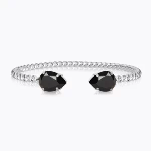 Caroline Svedbom Mini Drop Armband/ Jet - Rhodium