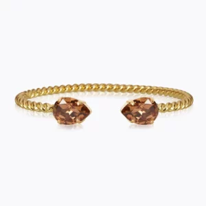 Caroline Svedbom Mini Drop Armband/ ReCreated Light Smoked Topaz - Guld