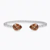 Caroline Svedbom Mini Drop Armband/ ReCreated Light Smoked Topaz - Rhodium