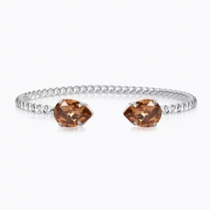 Caroline Svedbom Mini Drop Armband/ ReCreated Light Smoked Topaz - Rhodium