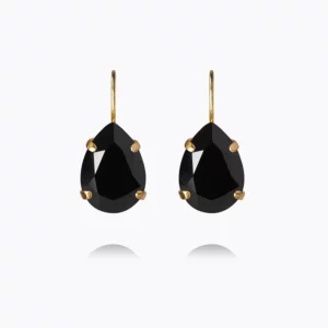 Caroline Svedbom Mini Drop Clasp Örhängen/ Jet - Guld