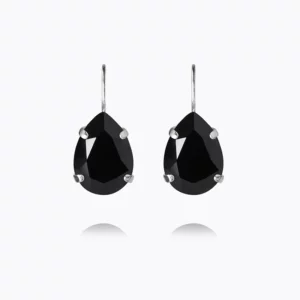 Caroline Svedbom Mini Drop Clasp Örhängen/ Jet - Rhodium