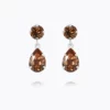 Caroline Svedbom Mini Drop Örhängen/ ReCreated Light Smoked Topaz - Rhodium