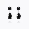 Caroline Svedbom Mini Drop Örhängen/ Jet - Rhodium