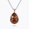 Caroline Svedbom Mini Drop Halsband/ ReCreated Light Smoked Topaz - Rhodium