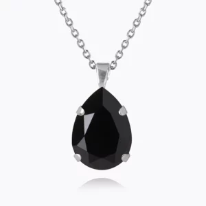 Caroline Svedbom Mini Drop Halsband/ Jet - Rhodium