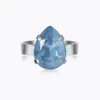Caroline Svedbom Mini Drop Ring / Denim Ignite - Rhodium