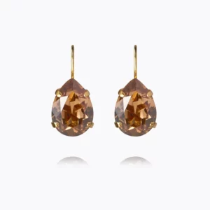 Caroline Svedbom Mini Drop Clasp Örhängen/ ReCreated Light Smoked Topaz - Guld