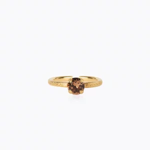 Caroline Svedbom Natti Ring / ReCreated Light Smoked Topaz - Guld