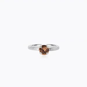 Caroline Svedbom Natti Ring / ReCreated Light Smoked Topaz - Rhodium
