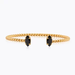 Caroline Svedbom Petite Navette Armband/ Jet - Guld