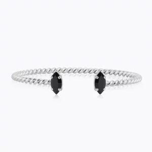 Caroline Svedbom Petite Navette Armband/ Jet - Rhodium