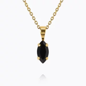 Caroline Svedbom Petite Navette Halsband / Jet - Guld