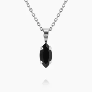 Caroline Svedbom Petite Navette Halsband / Jet - Rhodium