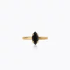 Caroline Svedbom Petite Navette Ring / Jet - Guld